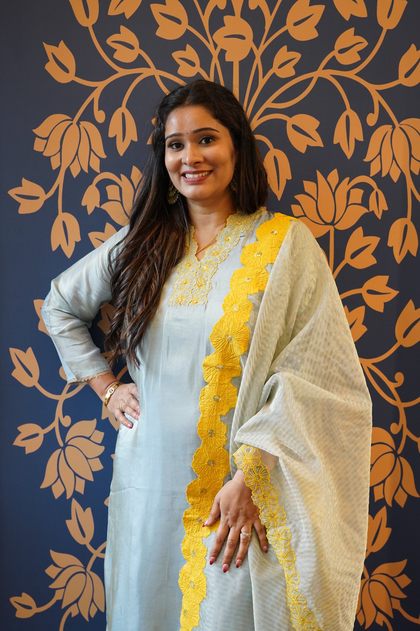 Ice Blue Elegant Suit Set