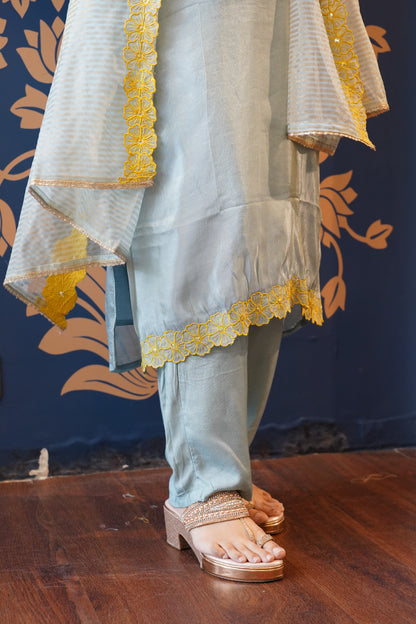 Ice Blue Elegant Suit Set