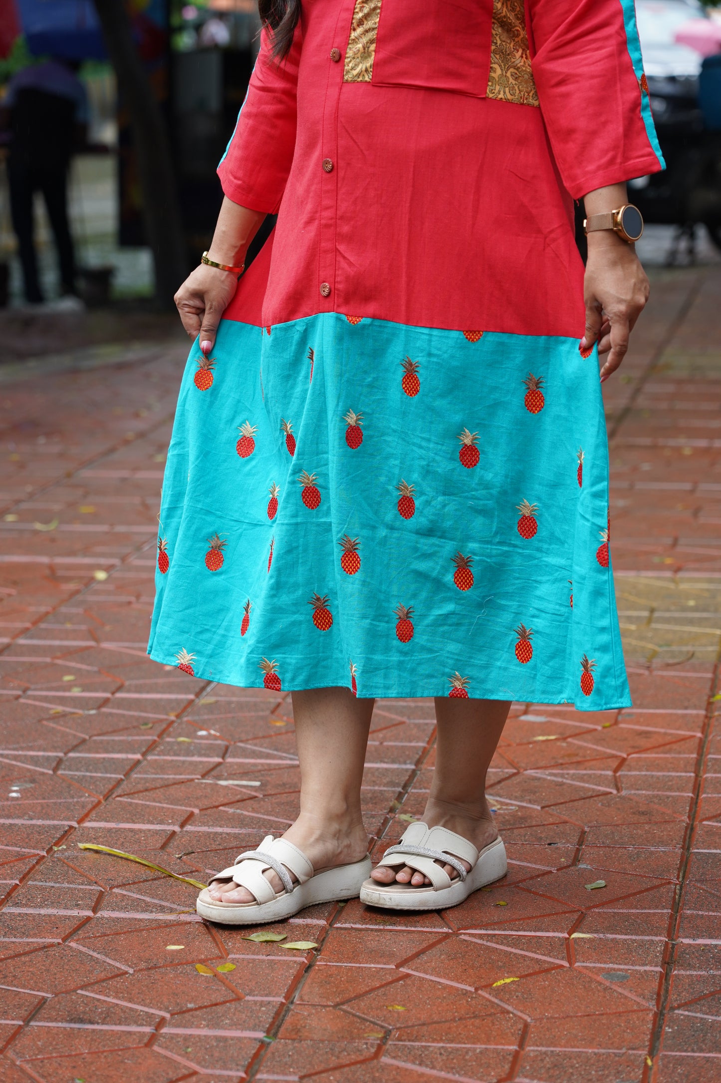 Coral Breeze Fusion Dress