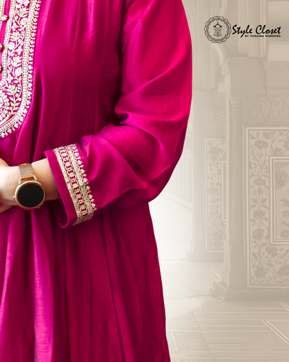 Magenta Anarkai Kurta Set