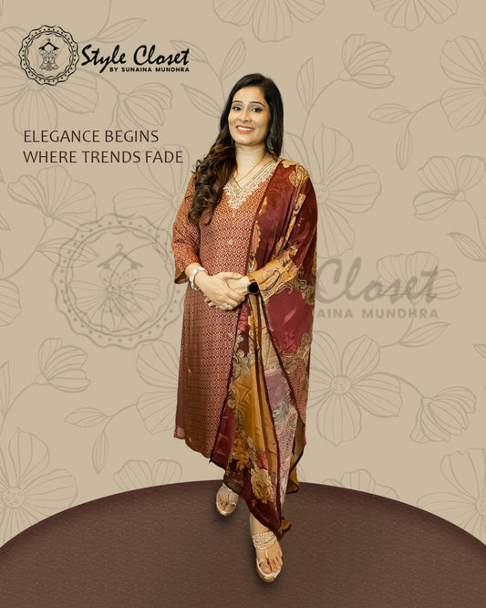 Tawny Brown Suit Set