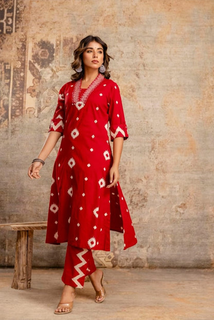 Smart 2-Piece Printed Cotton Kurta Set