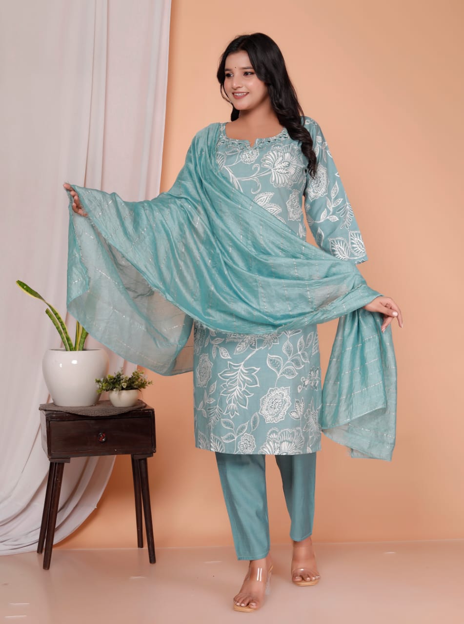 Floral Elegance Printed Kurta Set