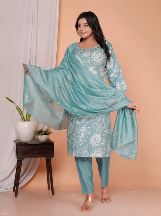 Floral Elegance Printed Kurta Set