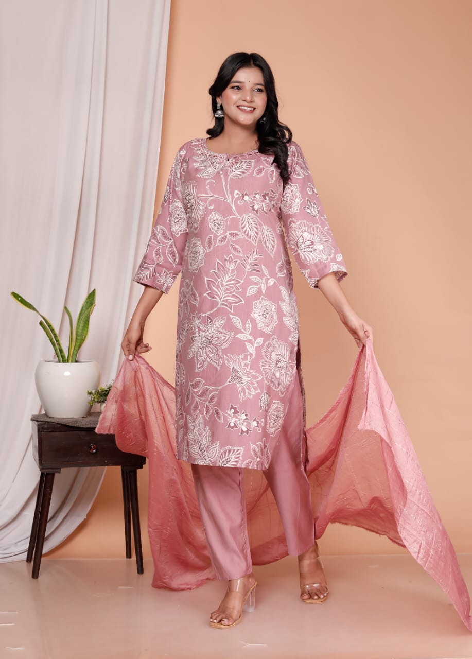 Floral Elegance Printed Kurta Set