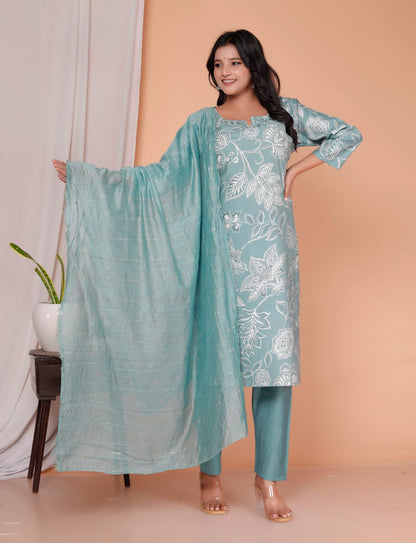 Floral Elegance Printed Kurta Set
