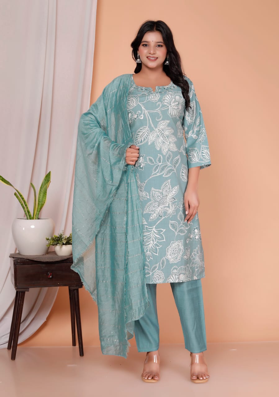 Floral Elegance Printed Kurta Set