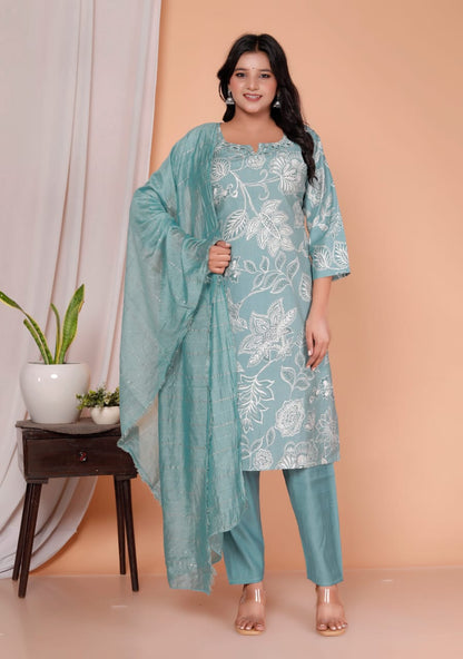 Floral Elegance Printed Kurta Set
