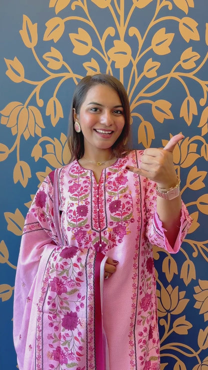 Floral Printed Cotton Suit Set